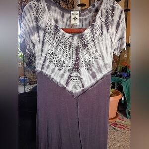 Med.Vocal Brand Womans Top Short Sleeve Tie Dye NWOT